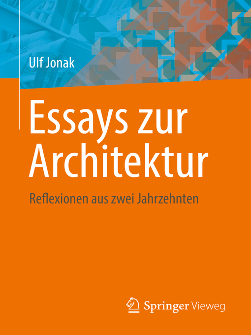 Title details for Essays zur Architektur by Ulf Jonak - Available